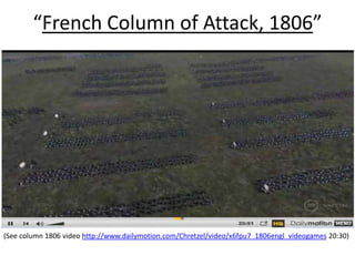 “French Column of Attack, 1806” (See column 1806 video http://www.dailymotion.com/Chretzel/video/x6fpu7_1806engl_videogames 20:30)