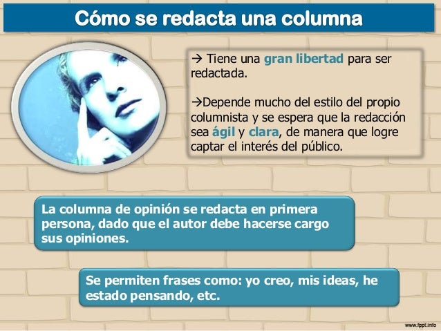 Cómo se escribe una columna de opinión?