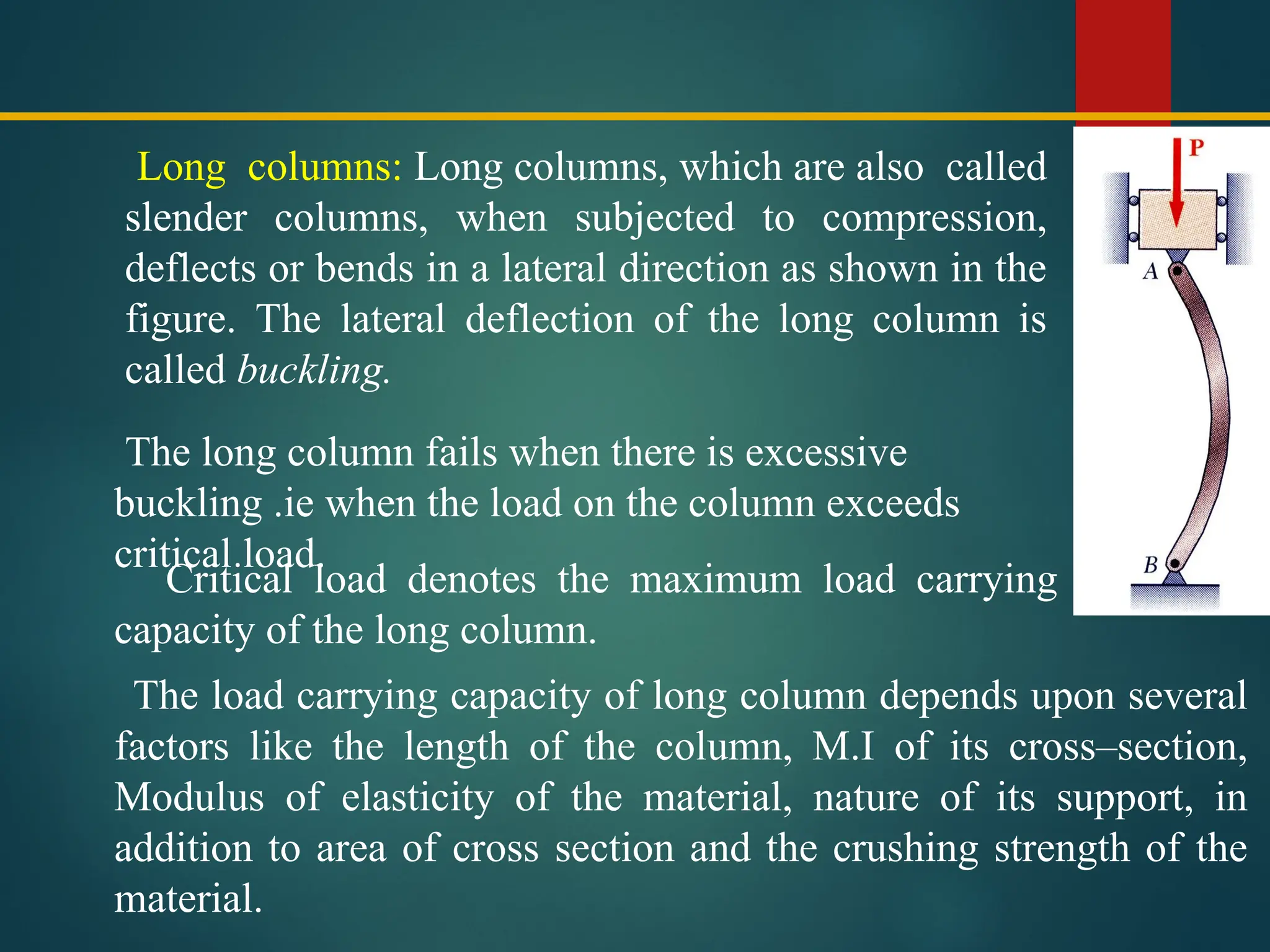 Column and Strut.ppt/ A complete guide on coloumn bending/failure | PPT