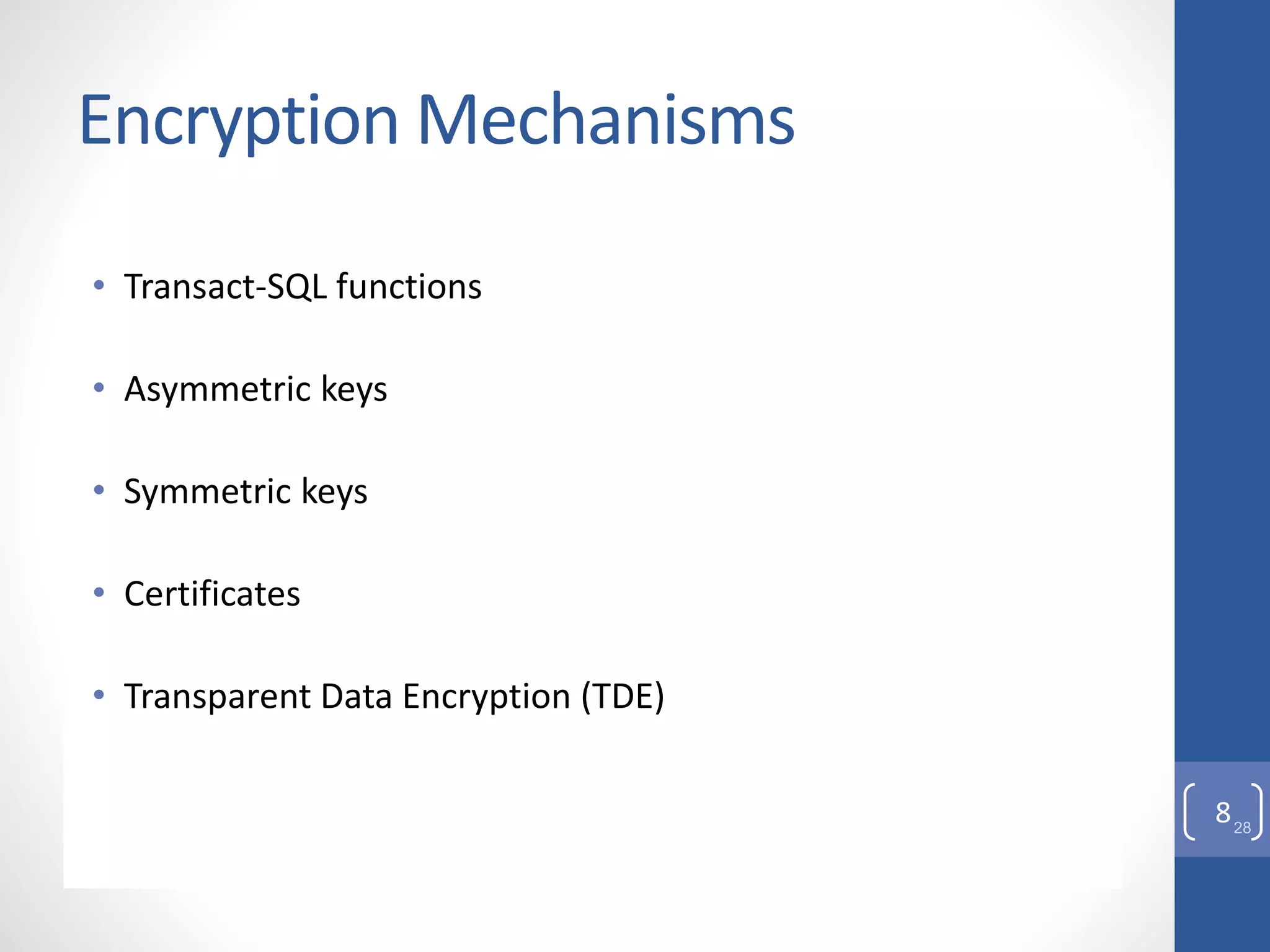 Column Level Encryption in Microsoft SQL Server | PPTX