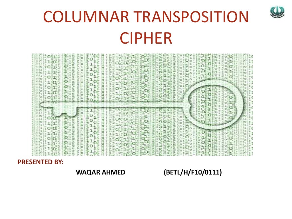 Columnar transposition cipher