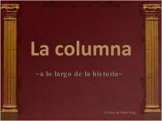 La columna ~a lo largo de la historia~   © Anna de Pablo Puig 