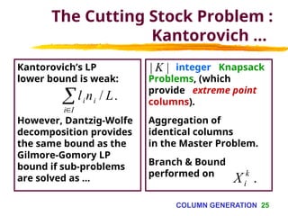 Column Generation method in linear programming | PPT