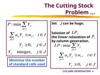 Column Generation method in linear programming | PPT