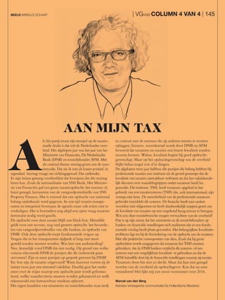 Column Aan mijn tax Marcel van den Berg