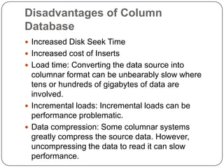 Column oriented database | PPT