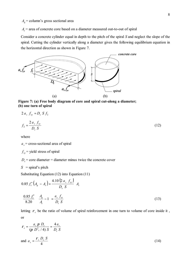 Design for Short Axially Loaded Columns ACI318 | PDF | Physics | Science
