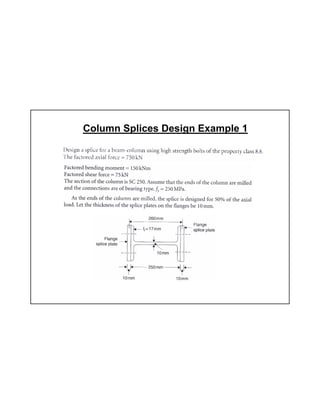 Column Splices Design Example 1
 