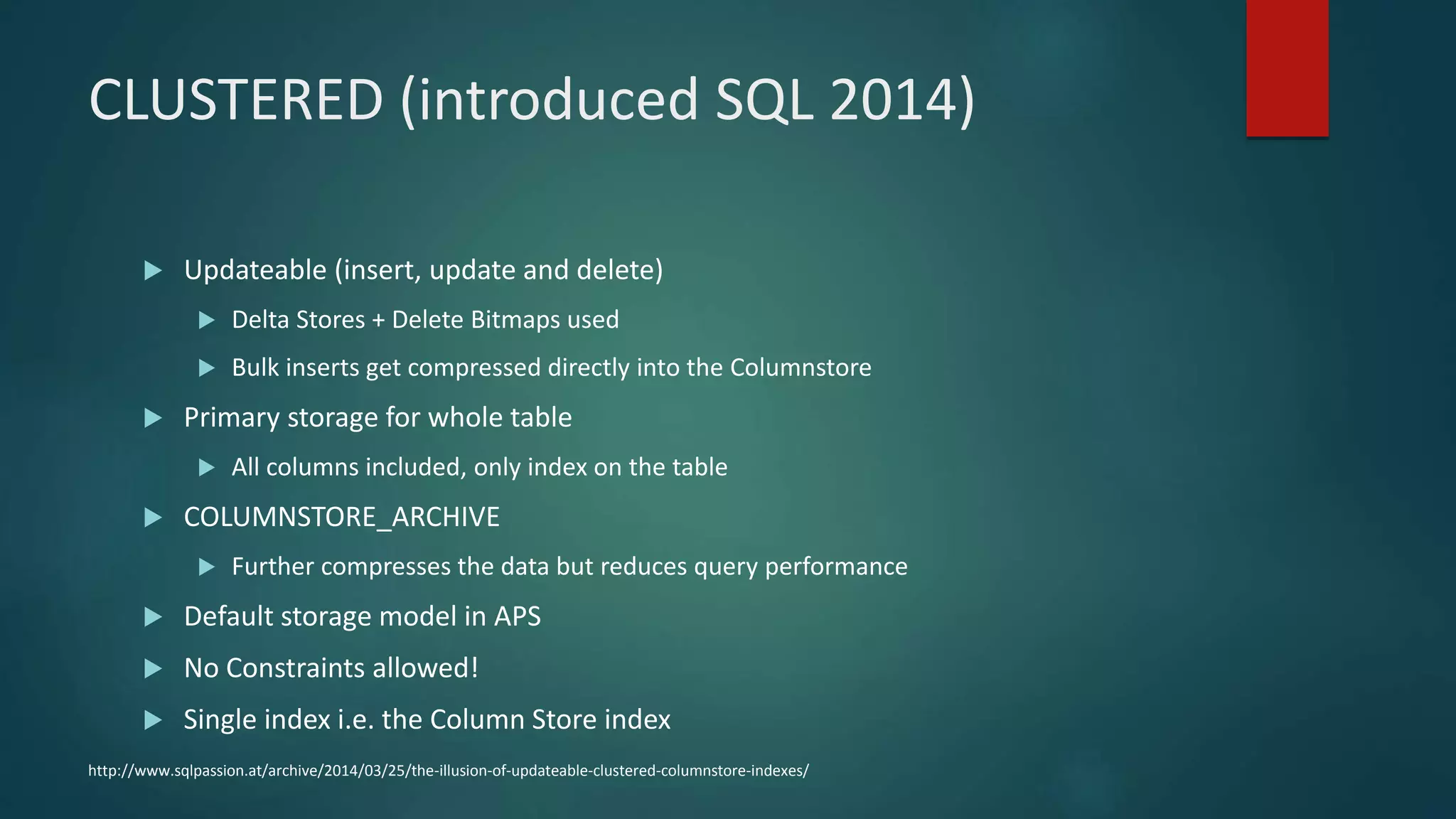 SQL Server Columnstore | PPT