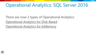 Columnstore improvements in SQL Server 2016 | PDF