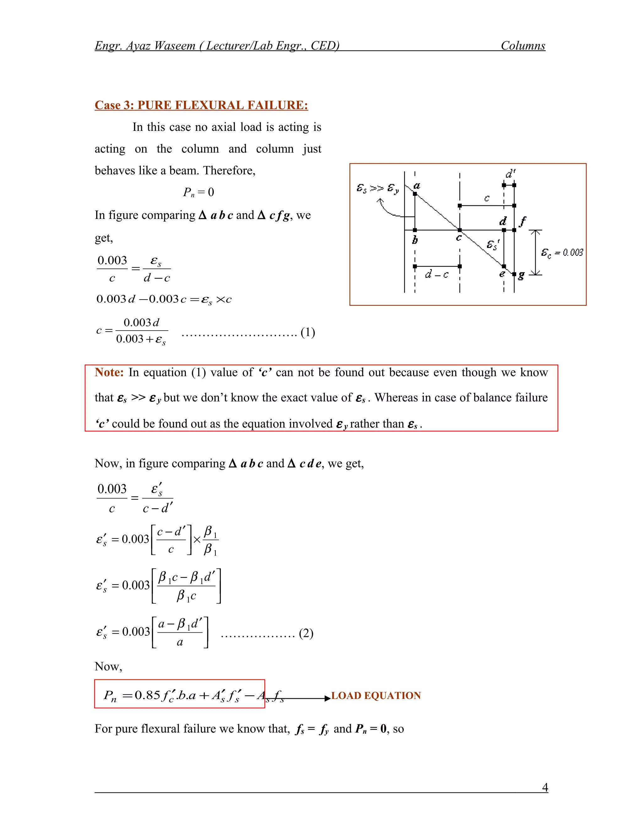 Columns under eccentric loading | PDF