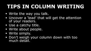Column Writing Pdf Column Writing Pdf