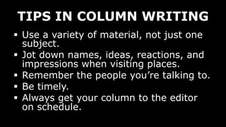 Column Writing Pdf Column Writing Pdf
