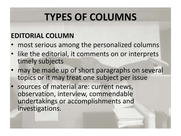 Column writing for publications | PPTX