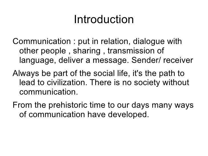 communication over the time