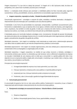 Relações Públicas: teorias, técnicas e conceitos