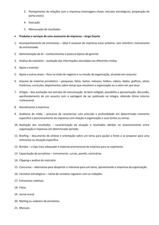 Relações Públicas: teorias, técnicas e conceitos