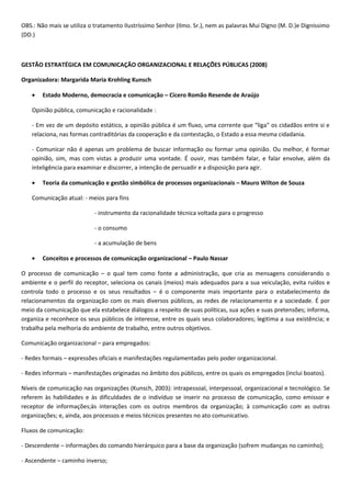 Relações Públicas: teorias, técnicas e conceitos