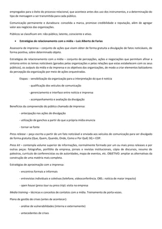 Relações Públicas: teorias, técnicas e conceitos