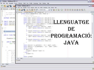 Llenguatge de programació: Java 