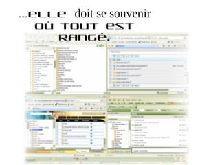 …elle doit se souvenir
  où tout est
     rangé.
 