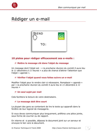 Bien gérer ses mails