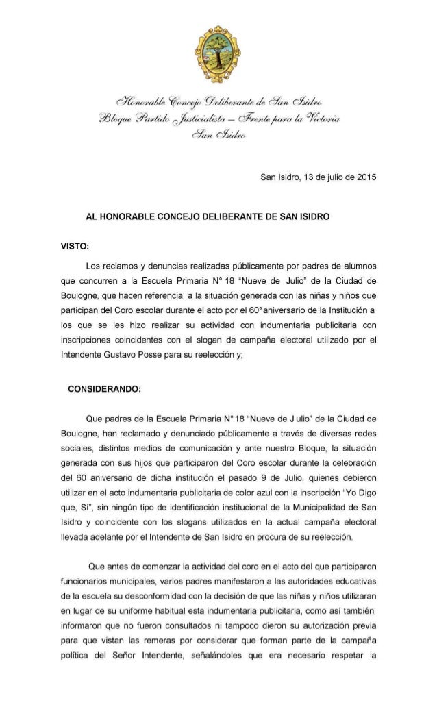 211 Hcd 2015 Pedido De Informe Sobre Los Hechos Ocurridos En La Escue
