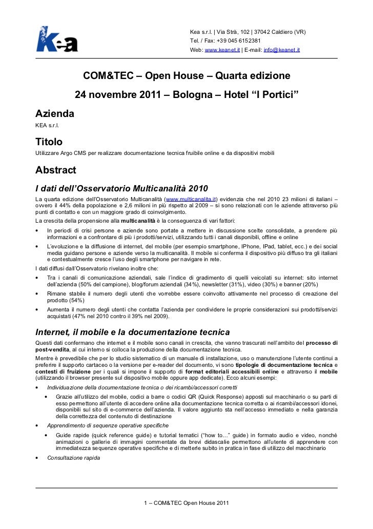 Documentazione tecnica fruibile online e da dispositivi mobili Siti di mobili online