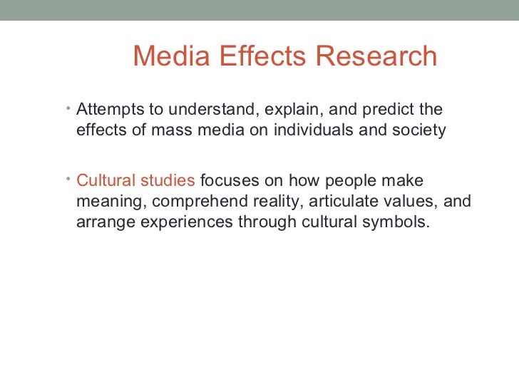 Contemporary Media Effects Theories