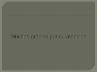 Muchas gracias por su atención
 