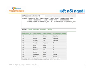Kết nối ngoài
Slide 4 - Ngôn ngữ truy vấn có cấu trúc (SQL) 6
 