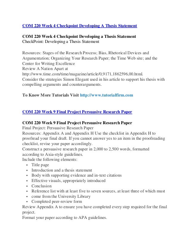 Developing thesis statement checkpoint 220 07 picture