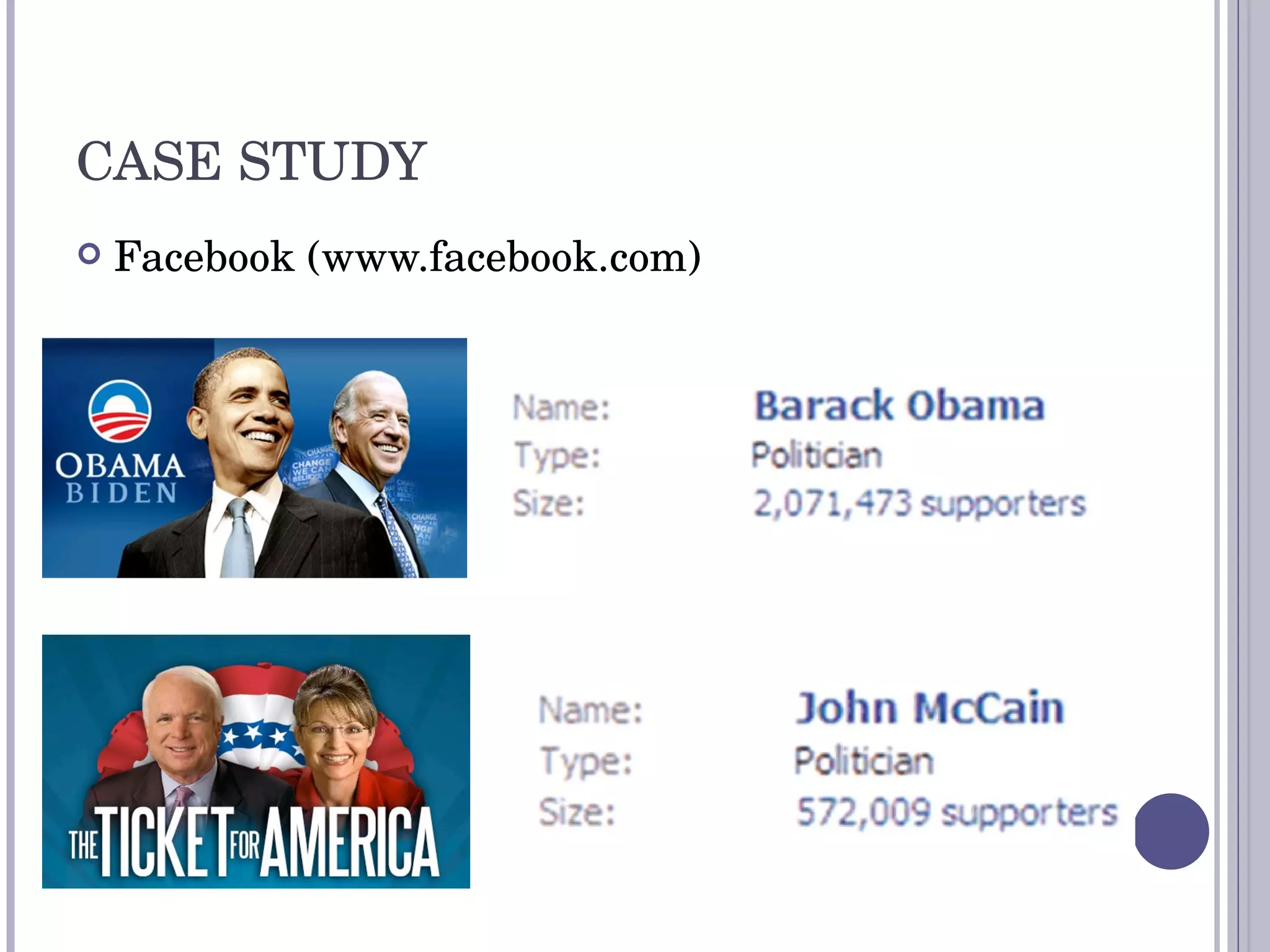 CASE STUDY Facebook (www.facebook.com) 