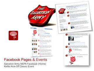Facebook Pages & EventsSalvation Army NEPA Facebook (Home)Kettle Kick-Off Classic Event