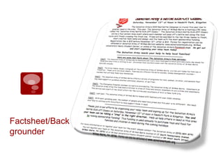 Factsheet/Backgrounder