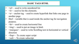 COM 311 LECTURE - 3.pptx | Web Design and HTML | Internet