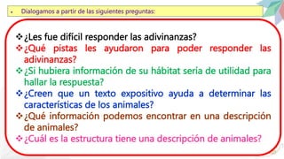 ADIVINANZAS PARA UNA SESION DE APRENDIZAJE DE COMUNICACION TE SERVIRA ...