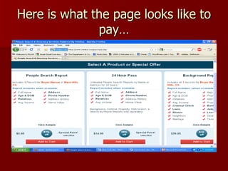 Here is what the page looks like to pay… 