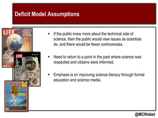 Lectures: Scientists & Advocacy / Models of Science Communication | PPTX
