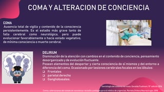 Coma y alteracion del estado de conciencia | PPTX