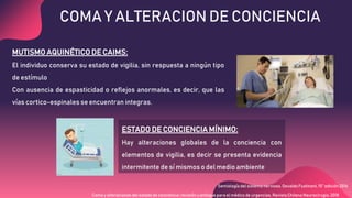 Coma y alteracion del estado de conciencia | PPTX