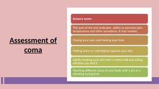 coma nursing care in intensive care unit | PPTX