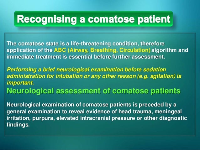 Coma And Altered Consciousness Coma And Altered Consciousness