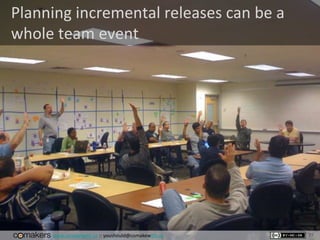 www.comakewith.us :: youshould@comakewith.us
Planning incremental releases can be a
whole team event
77
 