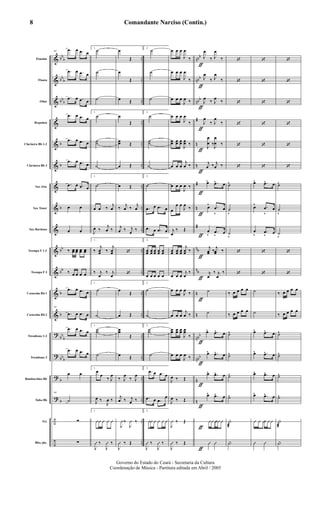 &
&
&
&
&
&
&
&
&
&
&
&
&
?
?
?
?
÷
÷
bb
b
bb
b
bb
b
b
b
b
bb
bb
b
b
bb
b
bb
b
b
b
..
..
..
..
..
..
..
..
..
..
..
..
..
..
..
..
..
..
..
nbb
nbb
nbb
#
n
n
#
n
#
nb
nb
n
n
nbb
nbb
n
n
Flautim
Flauta
Oboé
Requinta
Clarineta Bb 1-2
Clarineta Bb 3
Sax Alto
Sax Tenor
Sax Barítono
Trompa F 1-2
Trompa F 3
Cornetim Bb 1
Cornetim Bb 2
Trombone 1-2
Trombone 3
Bombardino Bb
Tuba Bb
Trl.
Bbo./pts.
64
.œ œ .œ œ
.œ œ .œ œ
.œ œ .œ œ
.œ œ .œ œ
.œ œ .œ œ
.œ œ .œ œ
.œ œ .œ œ
œ œ
œ œ
‰ œœ œœ œœ œœ
‰ œ œ œ œ
.œ œ .œ œ
64
.œ œ .œ œ
.œ œ .œ œ
.œ œ .œ œ
œ œ
64
˙
∑
∑
1.
˙
˙
˙
1.
˙
˙˙
˙
1.
˙
œ œ ‰
j
œ
J
œ ‰
j
œ ‰
1.
‰
j
œœ ‰
j
œœ
‰ j
œ
‰ j
œ
1.
˙
˙
1.
˙˙
˙
1.
œ
œ
‰ J
œ
J
œ ‰
J
œ ‰
1.
ÛÛ Û Û Û
J
Û ‰
J
Û ‰
œ
Œ
œ
Œ
œ Œ
œ
Œ
œœ Œ
œ Œ
œ Œ
‰
j
œ ‰
j
œ
j
œ ‰ j
œ
‰
‘
‘
œ
Œ
œ Œ
œœ
Œ
œ Œ
‰ J
œ
‰ J
œ
j
œ ‰ j
œ ‰
J
Û ‰
J
Û ‰
J
Û ‰ Œ
2.
˙
˙
˙
2.
˙
˙˙
˙
2.
˙
.œ œ .œ œ
.œ œ .œ œ
2.
œœ œœ œœ œœ œœ
œ œ œ œ œ
2.
˙
˙
2.
˙˙
˙
2.
.œ œ .œ œ
.œ œ .œ
œ
2.
ÛÛ Û Û Û Û
J
Û ‰
J
Û ‰
ƒ
ƒ
ƒ
ƒ
ƒ
ƒ
ƒ
ƒ
ƒ
ƒ
ƒ
ƒ
ƒ
ƒ
ƒ
ƒ
ƒ
ƒ
œ œ œ
J
œ
‰
œ œ œ
J
œ
‰
œ œ œ
J
œ ‰
œ œ œ
J
œ
‰
œœ œœ œœ
J
œœ ‰
œ œ œ
j
œ ‰
œ œ œ
J
œ ‰
œ
œ œ
J
œ
‰
j
œ
‰ Œ
œœ œœ œœ
j
œœ ‰
œ œ œ
j
œ
‰
œ œ œ
J
œ
‰
œ œ œ
j
œ ‰
œœ œœ œœ
J
œœ
‰
œ œ œ
J
œ ‰
J
œ ‰ Œ
J
œ ‰ Œ
J
Û ‰ Œ
J
Û ‰ Œ
J
œ
‰ J
œ
‰
J
œ
‰ J
œ
‰
J
œ
‰ J
œ
‰
J
œ
‰ J
œ
‰
J
œ
œ ‰
J
œ
œ ‰
j
œ ‰ j
œ ‰
œ^ .œ^ œ
œ^ .œ
v
œ
œ
v
.œ
v
œ
j
œœ ‰
j
œœ ‰
j
œ
‰ j
œ
‰
˙
˙
œ^ .œ^ œ
œ^ .œ^ œ
œ^ .œ^ œ
œ^ .œ^ œ
ÛÛ ÛÛ Û Û
Û Û
‘
‘
‘
‘
‘
‘
˙^
˙
v
˙
v
‘
‘
‰ œ œ œ œ
‰ œ œ œ œ
˙^
˙^
˙^
˙^
|
æ
|
‘
‘
‘
‘
‘
‘
œ^ .œ^ œ
œ^ .œ
v
œ
œ
v
.œ
v
œ
‘
‘
˙
˙
œ^ .œ^ œ
œ^ .œ^ œ
œ^ .œ^ œ
œ^ .œ^ œ
Û Û ÛÛ Û Û
Û Û
‘
‘
‘
‘
‘
‘
˙^
˙
v
˙
v
‘
‘
‰ œ œ œ œ
‰ œ œ œ œ
˙^
˙^
˙^
˙^
|
æ
|
Comandante Narciso (Contin.)
Governo do Estado do Ceará - Secretaria da Cultura
Coordenação de Música - Partitura editada em Abril / 2005
8
 