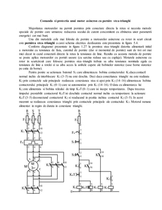 Comanda si protectia unui motor asincron cu pornire stea | DOCX