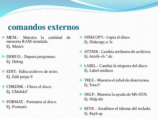 COMANDOS DE SISTEMAS OPERATIVOS MS-DOS - CMD