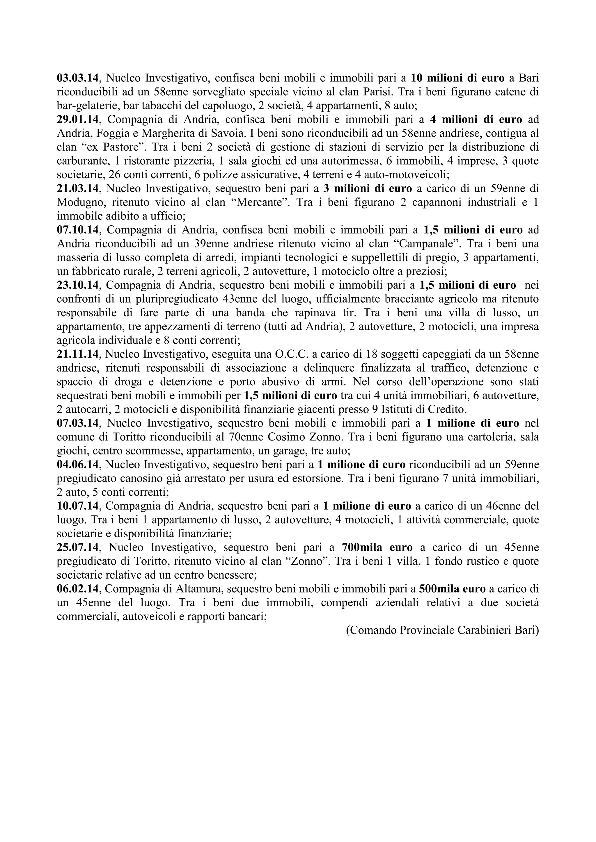 vigili del fuoco comando provinciale bari