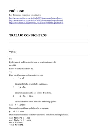 Comandos para terminal