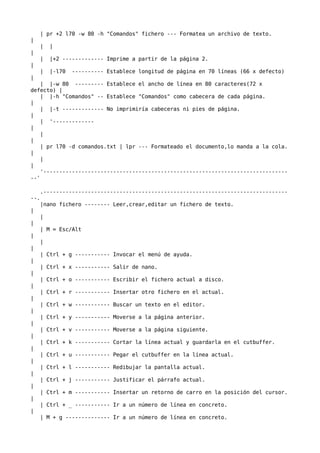 Comandos para terminal